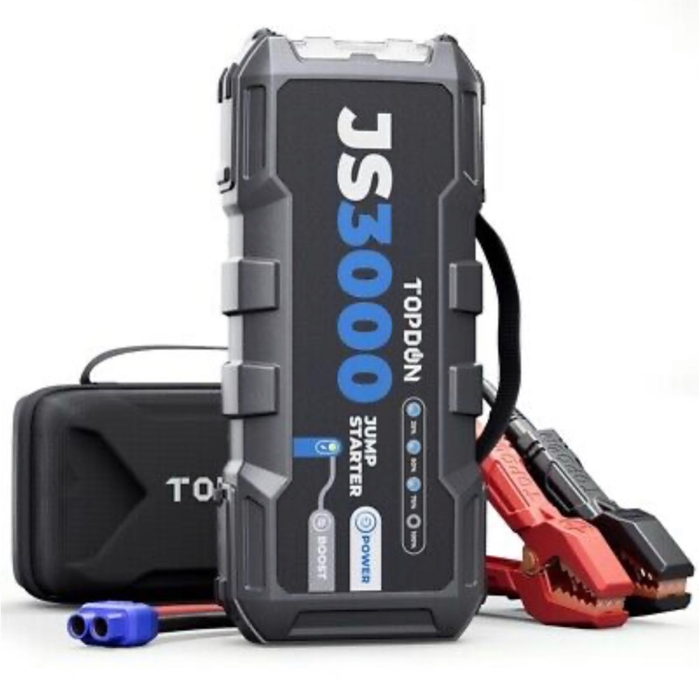 TOPDON JS3000 12V 3000A Battery Booster Portable Jump Starter Pack 9L Gas/ 7L Di